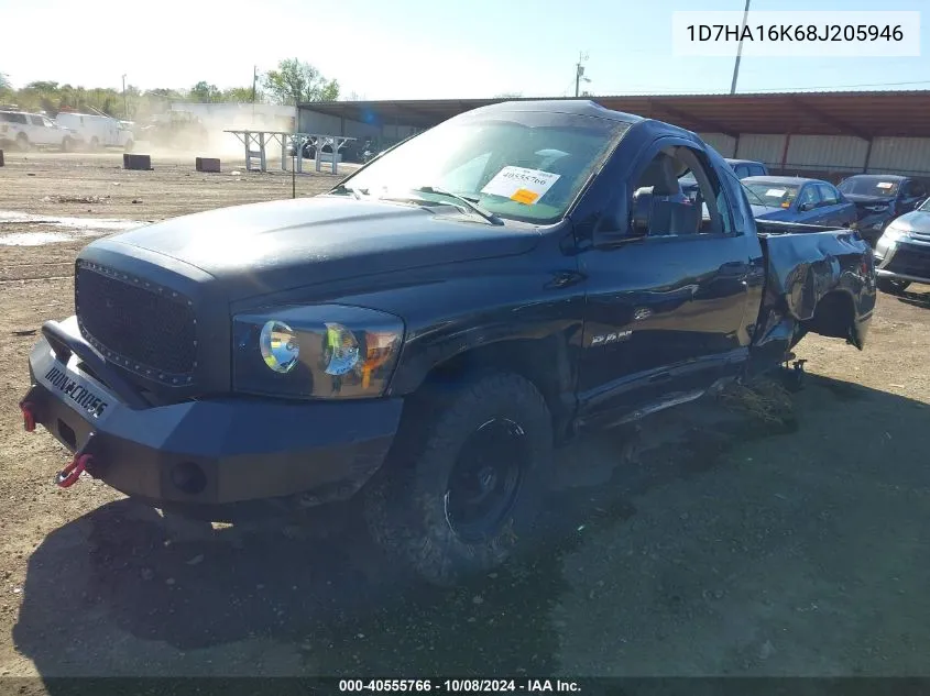 2008 Dodge Ram 1500 St/Sxt VIN: 1D7HA16K68J205946 Lot: 40555766