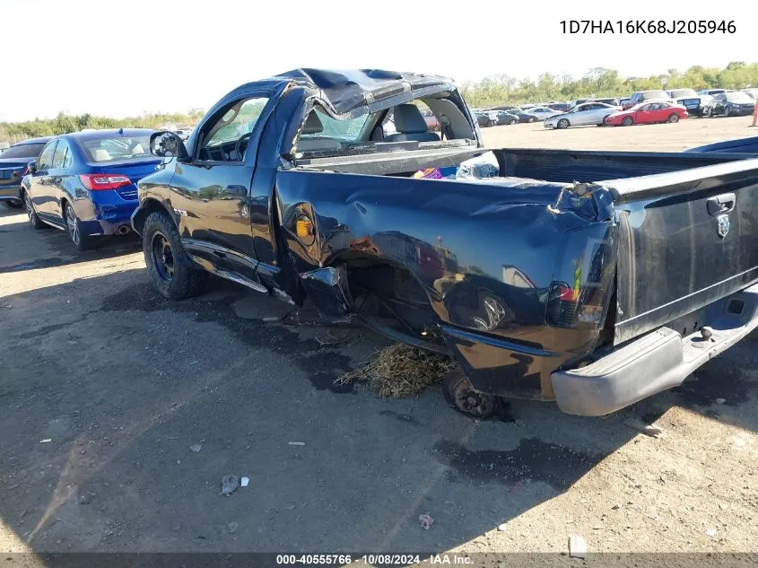 2008 Dodge Ram 1500 St/Sxt VIN: 1D7HA16K68J205946 Lot: 40555766