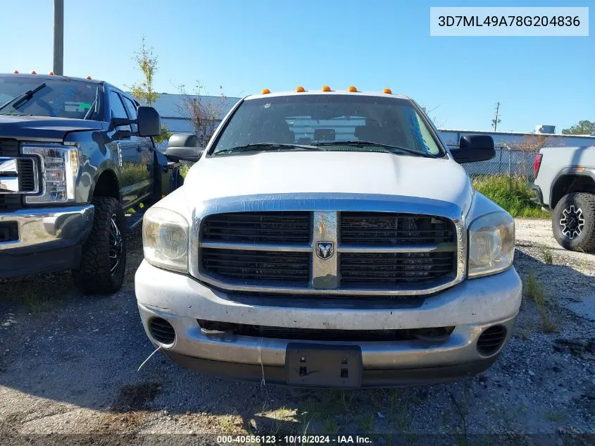 2008 Dodge Ram 3500 Sxt/Slt VIN: 3D7ML49A78G204836 Lot: 40556123