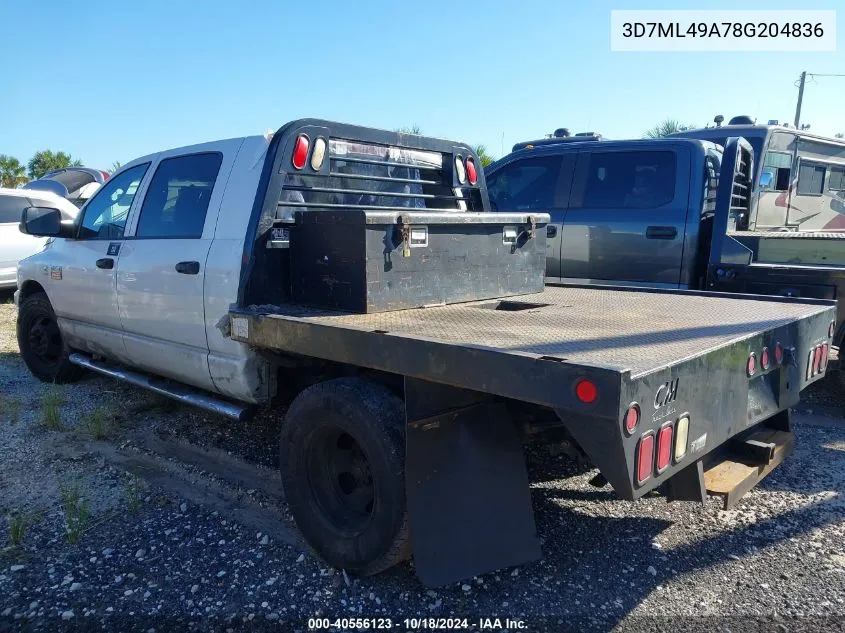 2008 Dodge Ram 3500 Sxt/Slt VIN: 3D7ML49A78G204836 Lot: 40556123