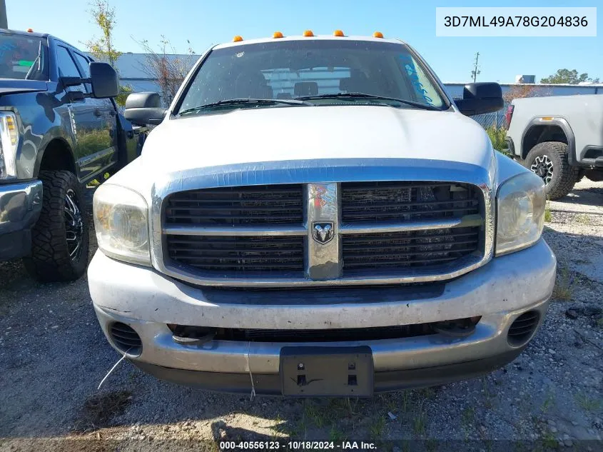 2008 Dodge Ram 3500 Sxt/Slt VIN: 3D7ML49A78G204836 Lot: 40556123