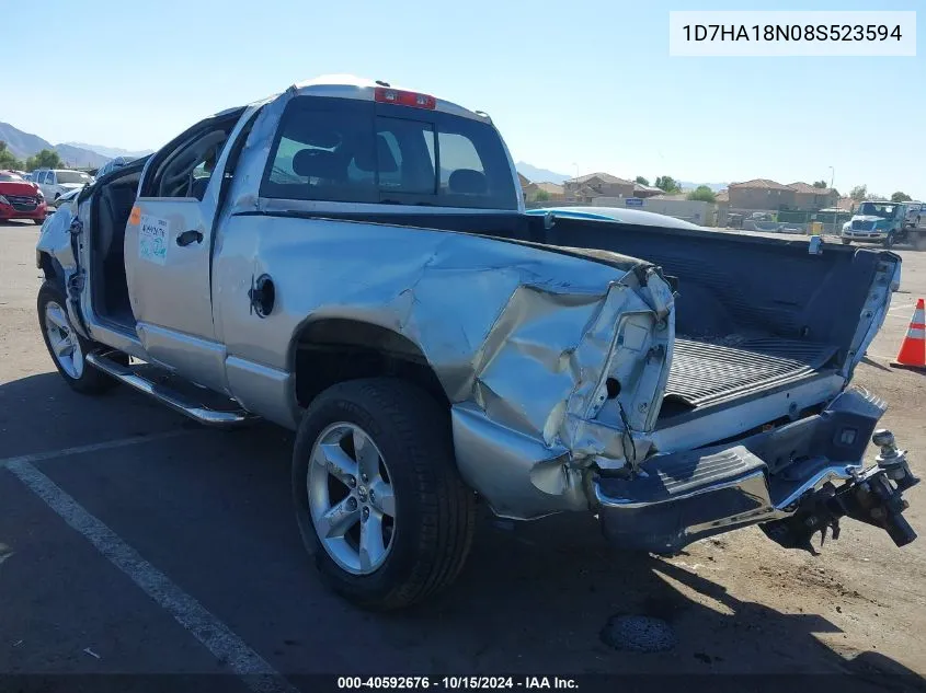 2008 Dodge Ram 1500 Slt VIN: 1D7HA18N08S523594 Lot: 40592676