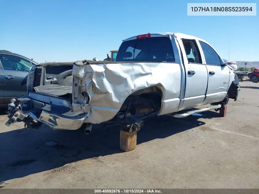 2008 Dodge Ram 1500 Slt VIN: 1D7HA18N08S523594 Lot: 40592676