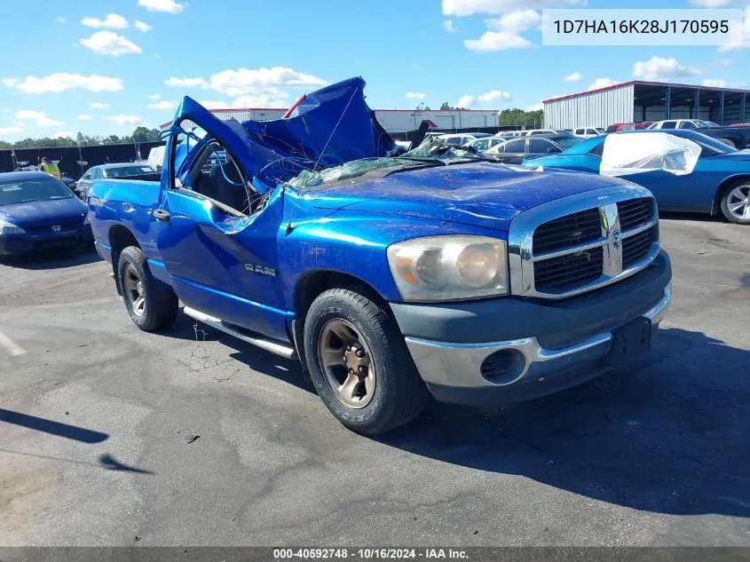 2008 Dodge Ram 1500 St/Sxt VIN: 1D7HA16K28J170595 Lot: 40592748