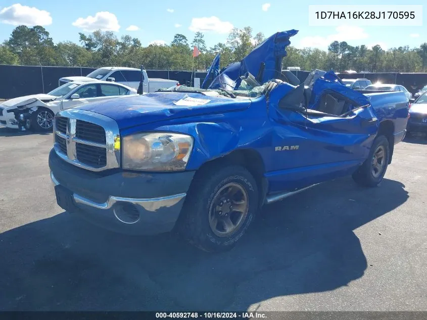 2008 Dodge Ram 1500 St/Sxt VIN: 1D7HA16K28J170595 Lot: 40592748