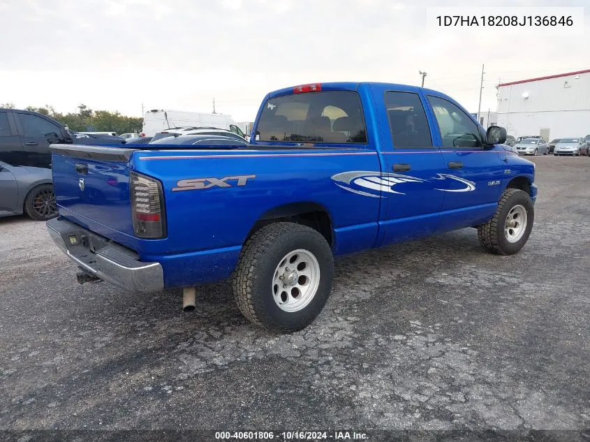 2008 Dodge Ram 1500 St/Sxt VIN: 1D7HA18208J136846 Lot: 40601806