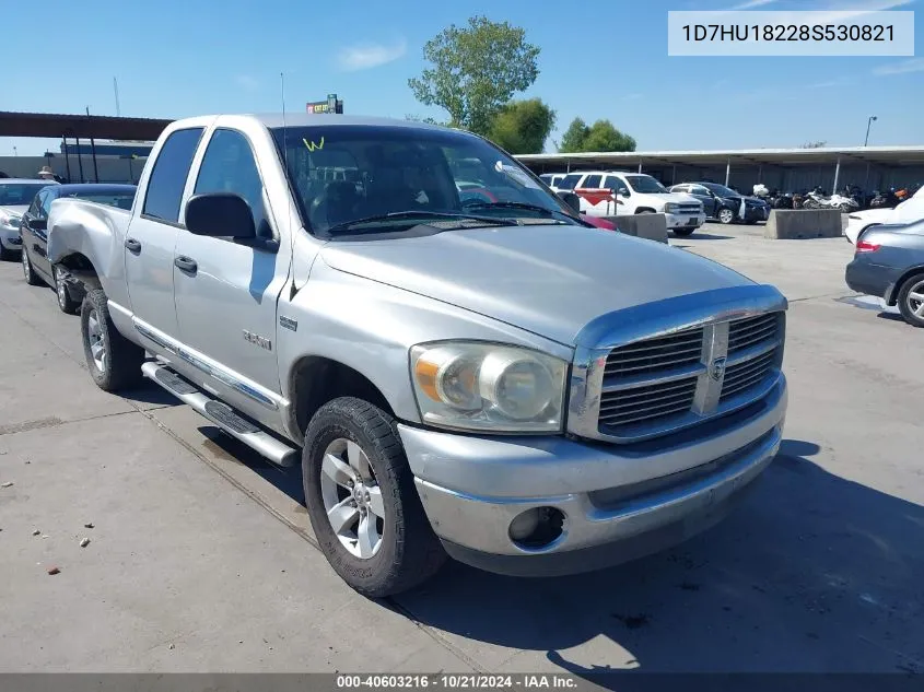 2008 Dodge Ram 1500 Laramie VIN: 1D7HU18228S530821 Lot: 40603216