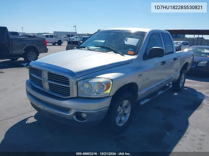 2008 Dodge Ram 1500 Laramie VIN: 1D7HU18228S530821 Lot: 40603216