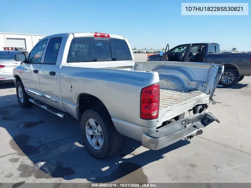 2008 Dodge Ram 1500 Laramie VIN: 1D7HU18228S530821 Lot: 40603216