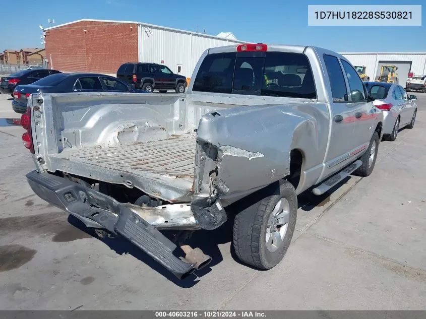 2008 Dodge Ram 1500 Laramie VIN: 1D7HU18228S530821 Lot: 40603216