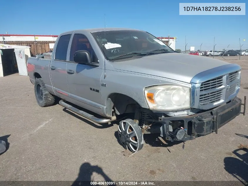 2008 Dodge Ram 1500 Slt VIN: 1D7HA18278J238256 Lot: 40610091