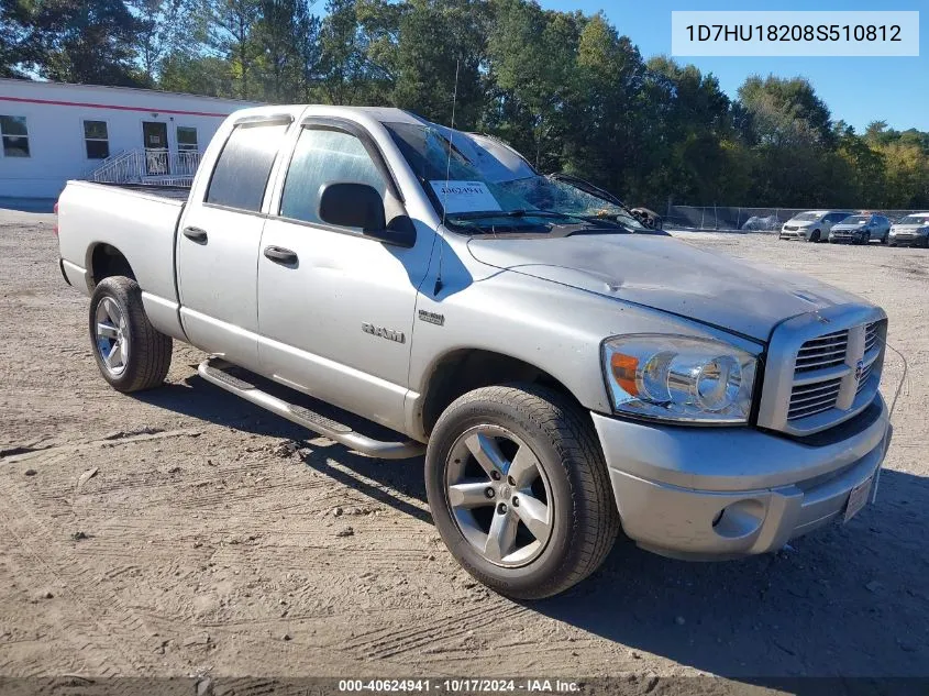 2008 Dodge Ram 1500 Slt VIN: 1D7HU18208S510812 Lot: 40624941