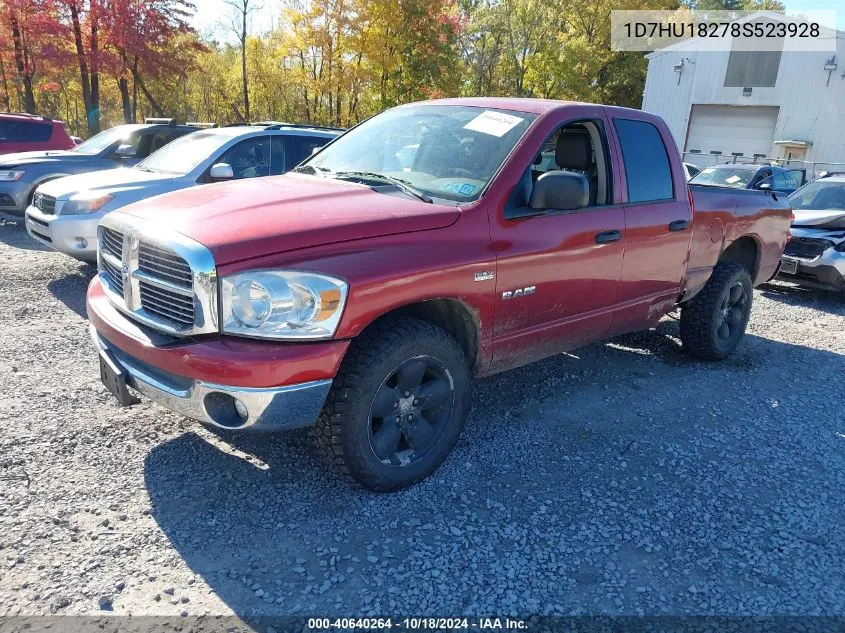 2008 Dodge Ram 1500 Slt VIN: 1D7HU18278S523928 Lot: 40640264