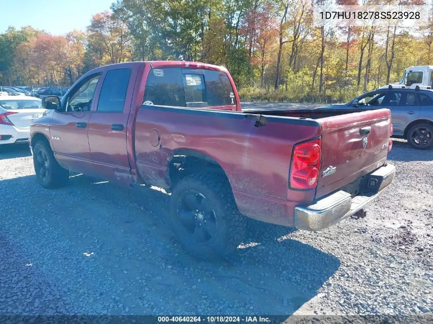 2008 Dodge Ram 1500 Slt VIN: 1D7HU18278S523928 Lot: 40640264