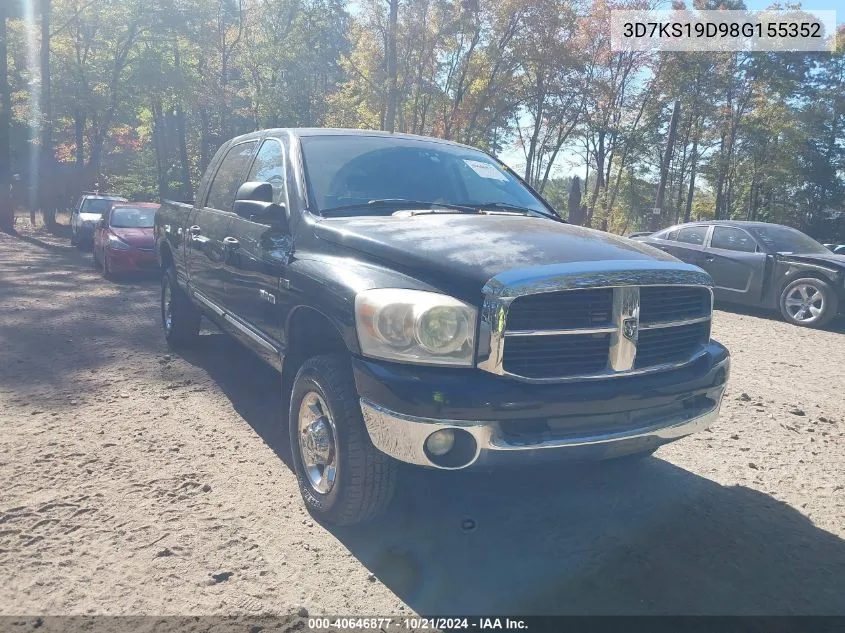 2008 Dodge Ram 1500 VIN: 3D7KS19D98G155352 Lot: 40646877