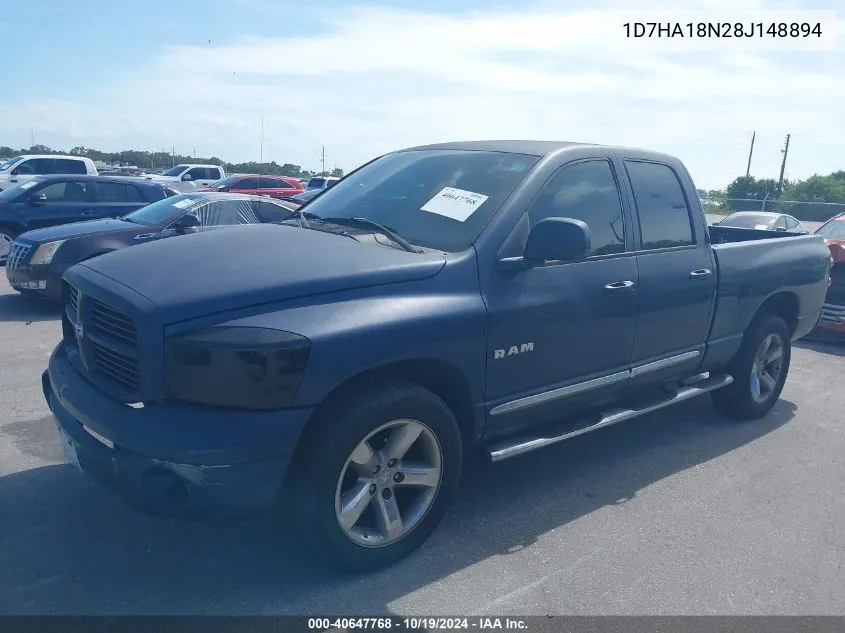 2008 Dodge Ram 1500 Slt VIN: 1D7HA18N28J148894 Lot: 40647768