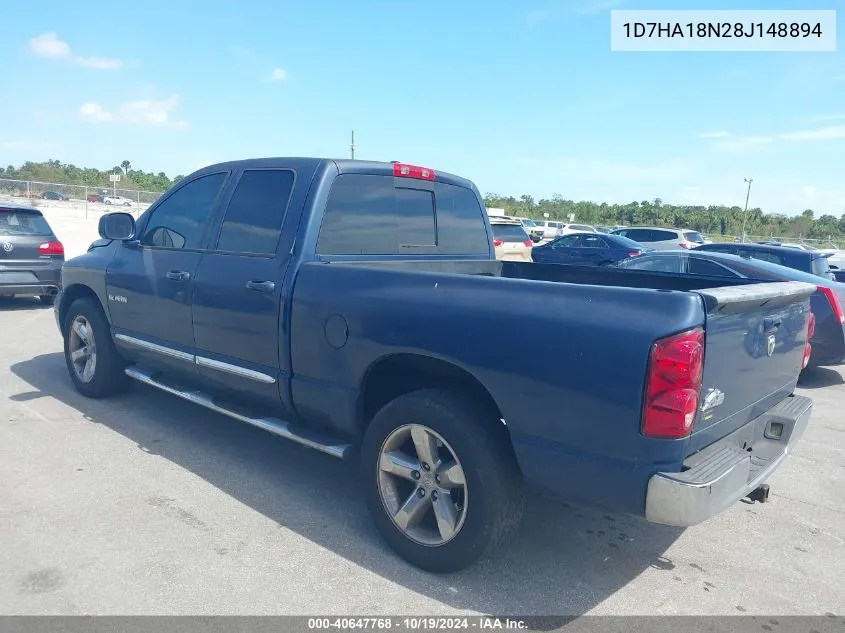 2008 Dodge Ram 1500 Slt VIN: 1D7HA18N28J148894 Lot: 40647768