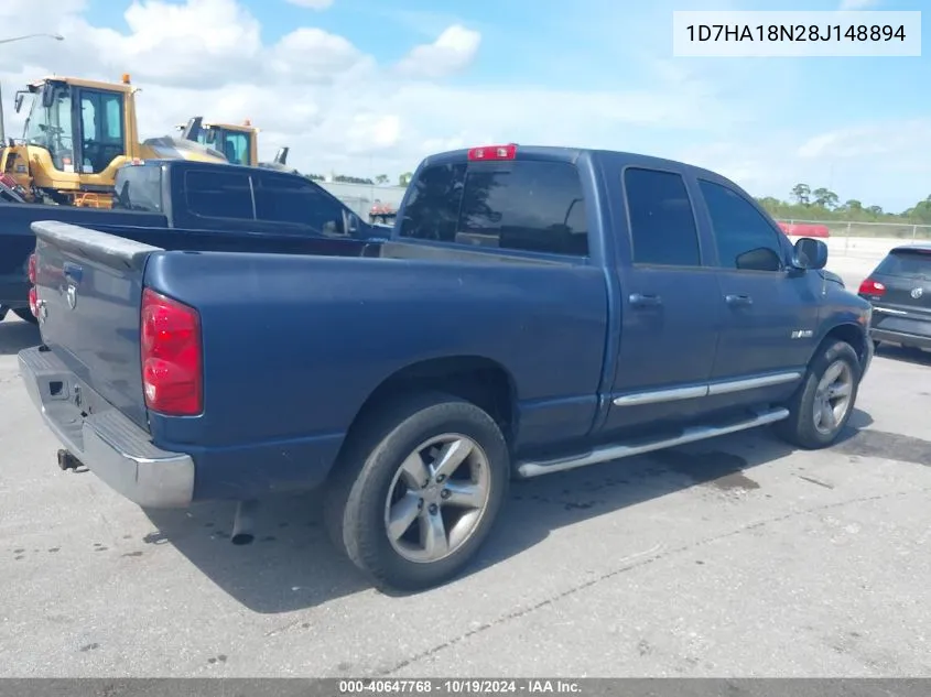 2008 Dodge Ram 1500 Slt VIN: 1D7HA18N28J148894 Lot: 40647768