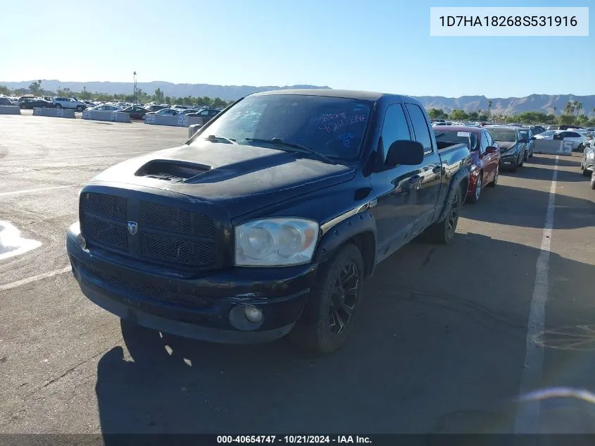 2008 Dodge Ram 1500 St/Slt VIN: 1D7HA18268S531916 Lot: 40654747