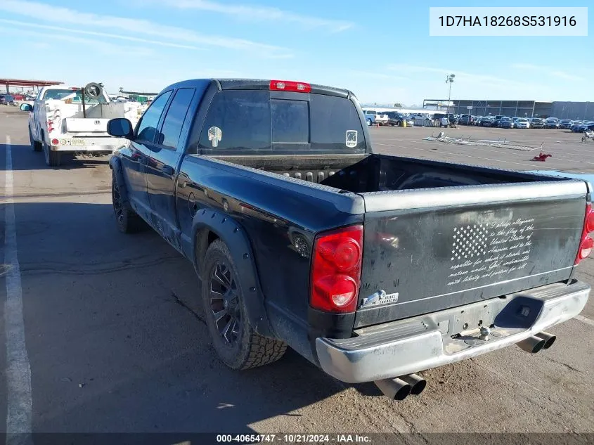 2008 Dodge Ram 1500 St/Slt VIN: 1D7HA18268S531916 Lot: 40654747