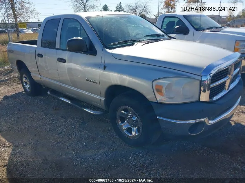 2008 Dodge Ram 1500 St/Sxt VIN: 1D7HA18N88J241421 Lot: 40663783