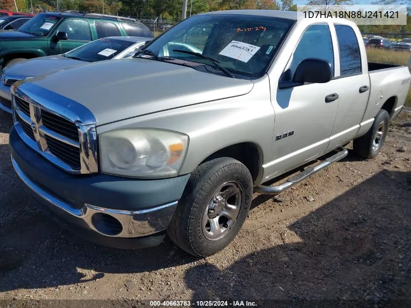 2008 Dodge Ram 1500 St/Sxt VIN: 1D7HA18N88J241421 Lot: 40663783