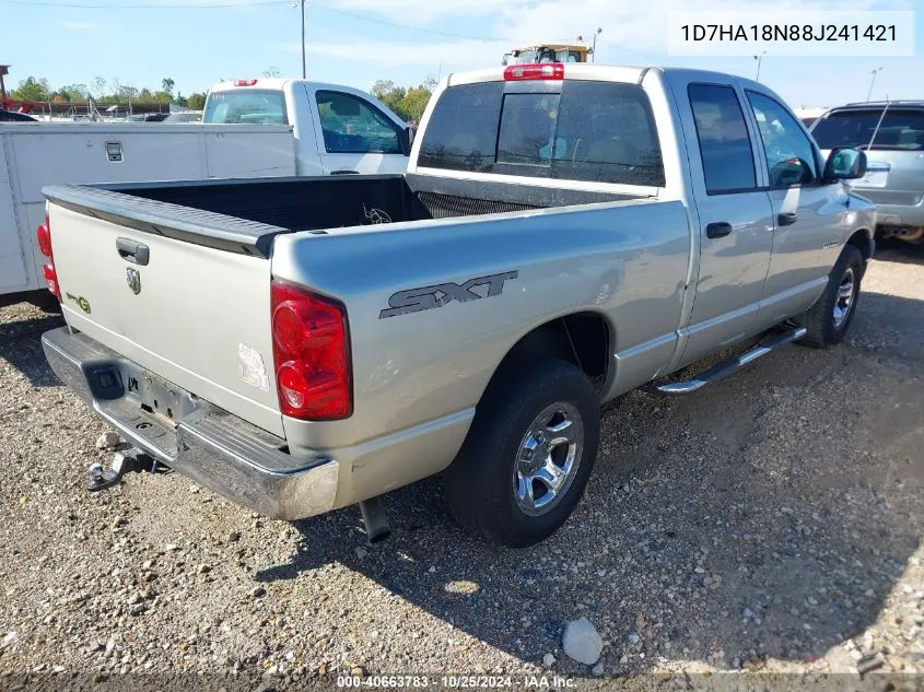 2008 Dodge Ram 1500 St/Sxt VIN: 1D7HA18N88J241421 Lot: 40663783