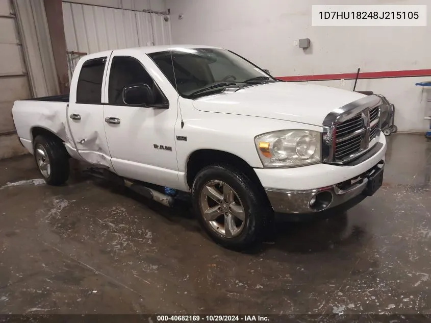 2008 Dodge Ram 1500 Slt VIN: 1D7HU18248J215105 Lot: 40682169