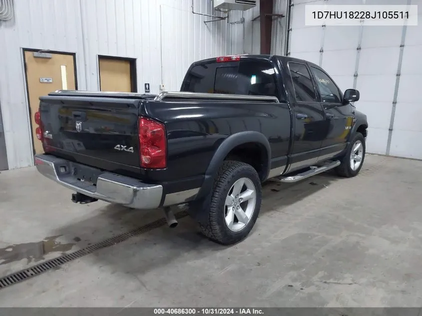 2008 Dodge Ram 1500 Slt VIN: 1D7HU18228J105511 Lot: 40686300