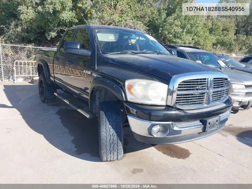 2008 Dodge Ram 1500 Slt VIN: 1D7HA18288S540956 Lot: 40687966