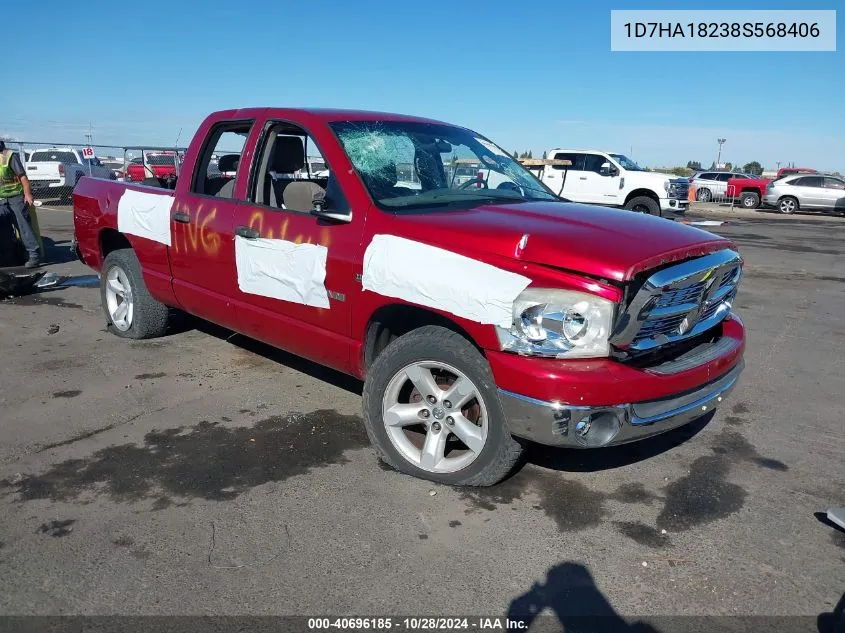 2008 Dodge Ram 1500 Slt VIN: 1D7HA18238S568406 Lot: 40696185