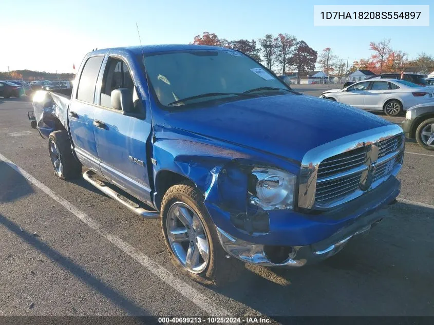 2008 Dodge Ram 1500 Slt VIN: 1D7HA18208S554897 Lot: 40699213