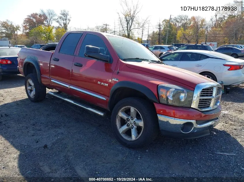 2008 Dodge Ram 1500 Slt VIN: 1D7HU18278J178938 Lot: 40700852