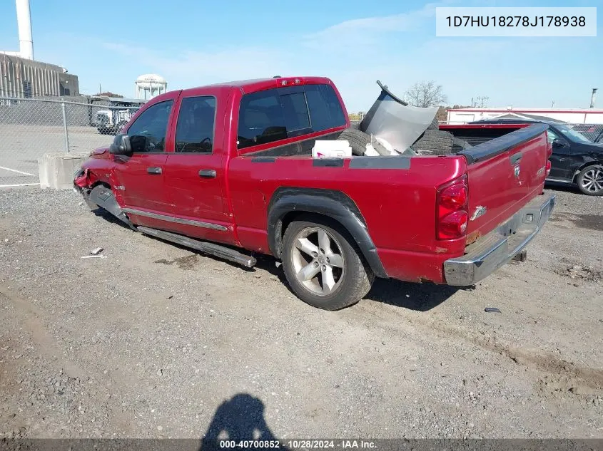 2008 Dodge Ram 1500 Slt VIN: 1D7HU18278J178938 Lot: 40700852