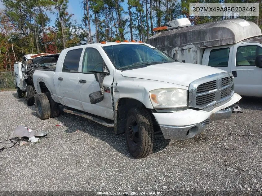 2008 Dodge Ram 3500 Sxt/Slt VIN: 3D7MX49A88G203442 Lot: 40705756