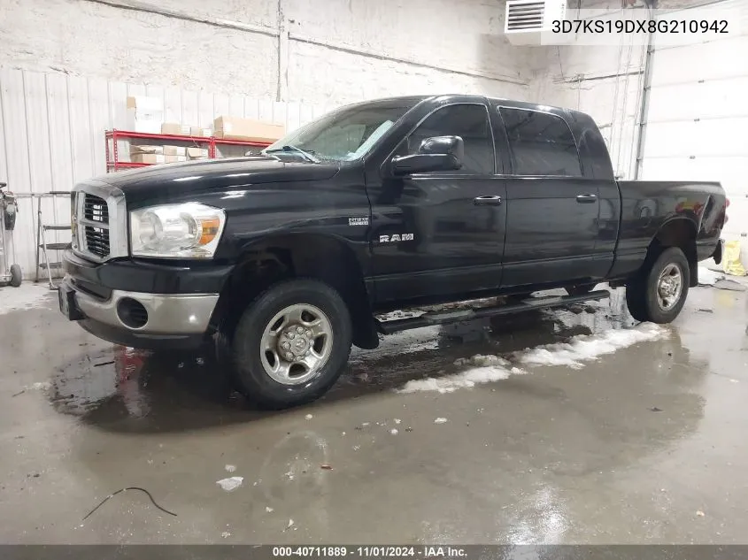 2008 Dodge Ram 1500 Sxt/Slt VIN: 3D7KS19DX8G210942 Lot: 40711889