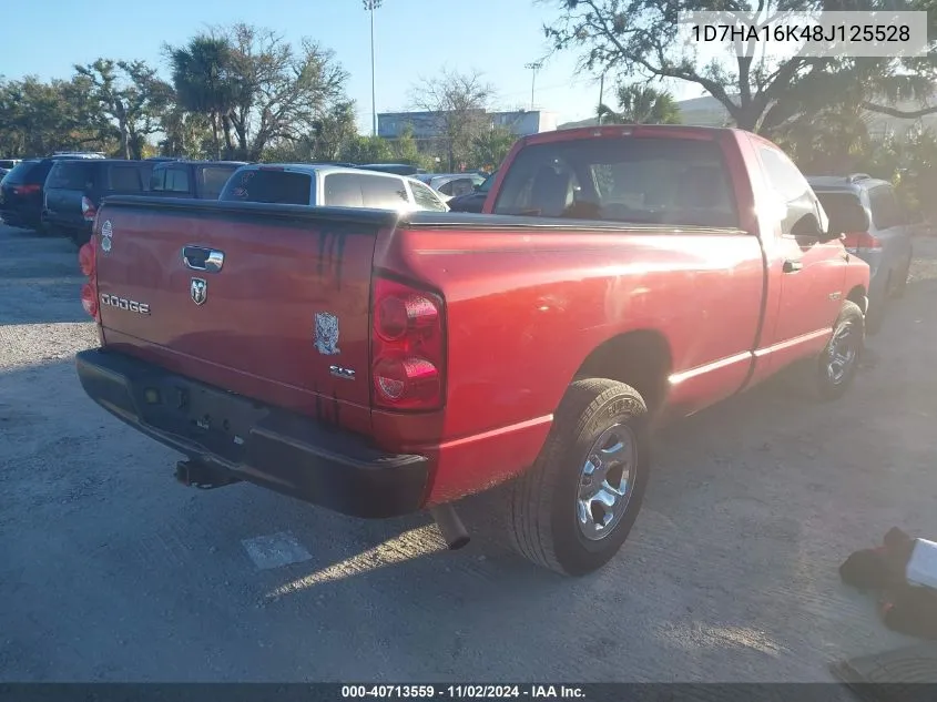 2008 Dodge Ram 1500 St/Sxt VIN: 1D7HA16K48J125528 Lot: 40713559