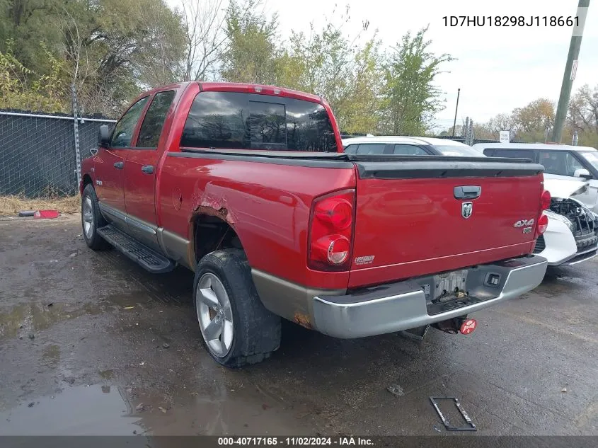 2008 Dodge Ram 1500 Laramie VIN: 1D7HU18298J118661 Lot: 40717165