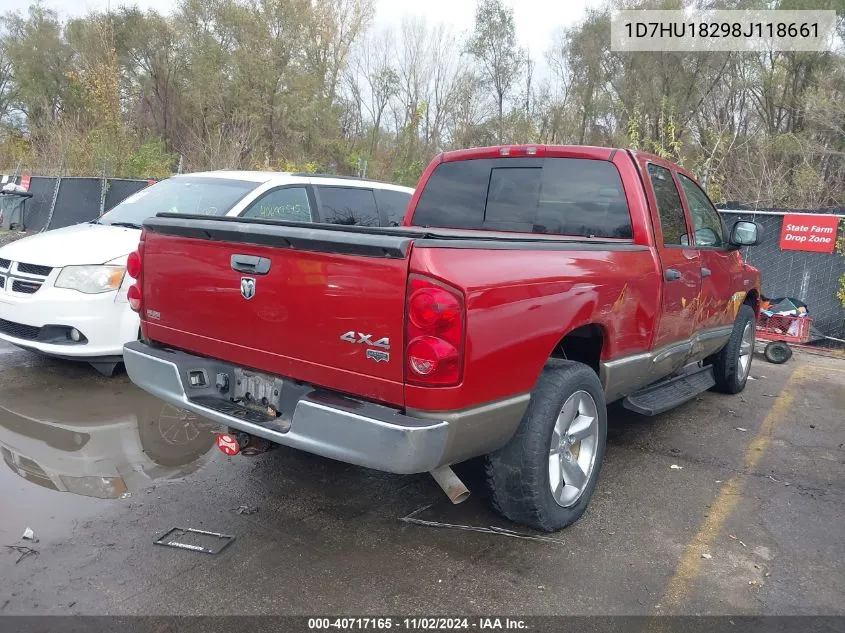 2008 Dodge Ram 1500 Laramie VIN: 1D7HU18298J118661 Lot: 40717165