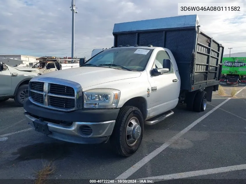 2008 Dodge Ram 3500 Hd Chassis St/Slt VIN: 3D6WG46A08G111582 Lot: 40722240