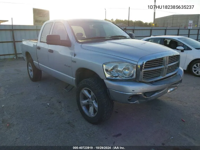 2008 Dodge Ram 1500 Slt VIN: 1D7HU18238S635237 Lot: 40723919