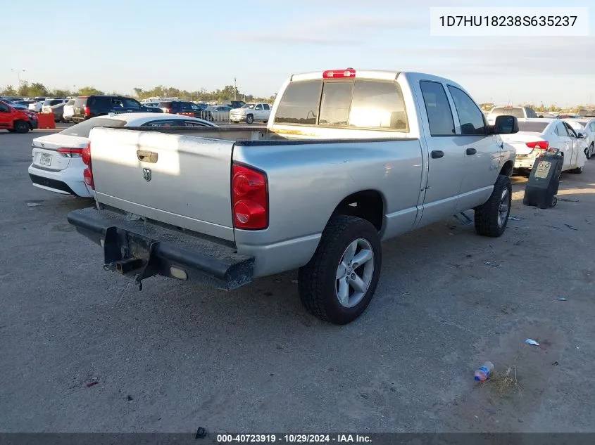 2008 Dodge Ram 1500 Slt VIN: 1D7HU18238S635237 Lot: 40723919