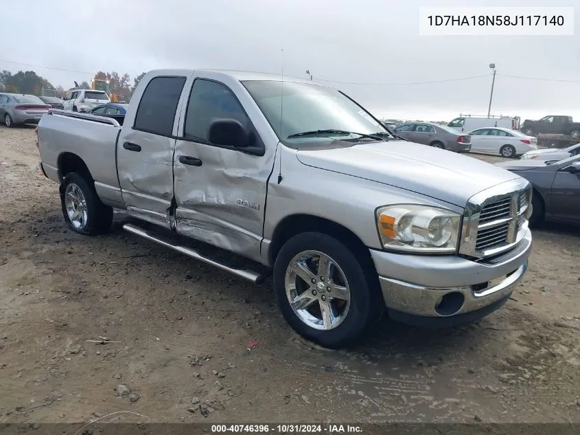 2008 Dodge Ram 1500 Slt VIN: 1D7HA18N58J117140 Lot: 40746396