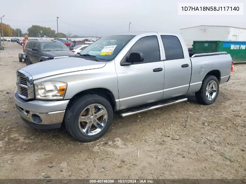 2008 Dodge Ram 1500 Slt VIN: 1D7HA18N58J117140 Lot: 40746396