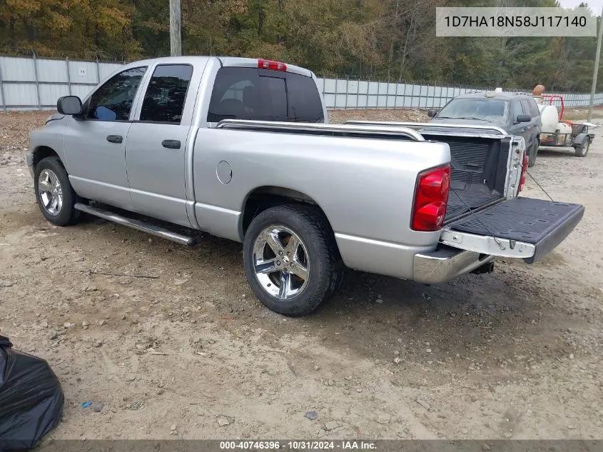 2008 Dodge Ram 1500 Slt VIN: 1D7HA18N58J117140 Lot: 40746396