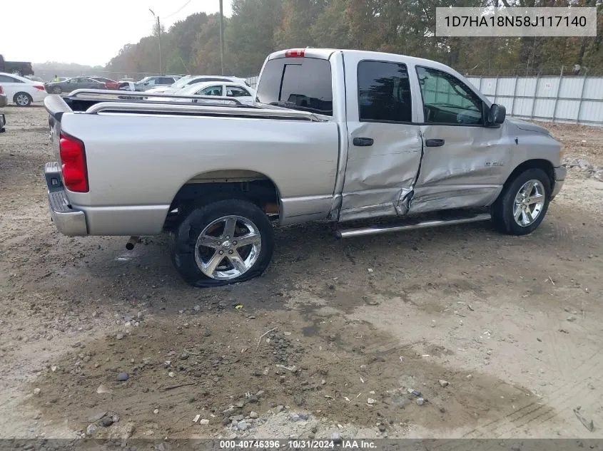 2008 Dodge Ram 1500 Slt VIN: 1D7HA18N58J117140 Lot: 40746396