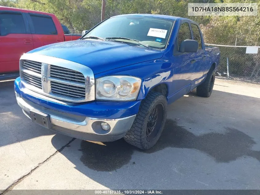 2008 Dodge Ram 1500 Slt VIN: 1D7HA18N88S564216 Lot: 40757335