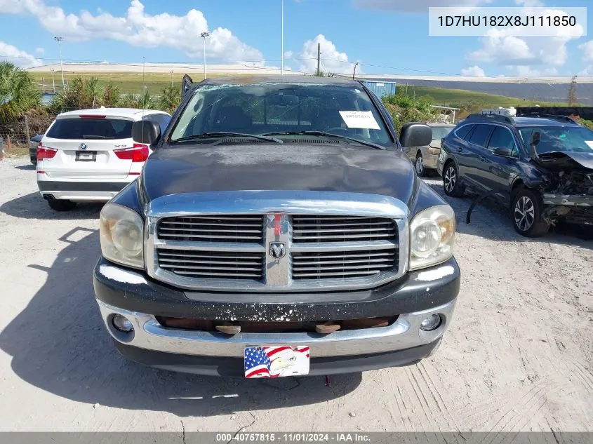 2008 Dodge Ram 1500 Slt VIN: 1D7HU182X8J111850 Lot: 40757815