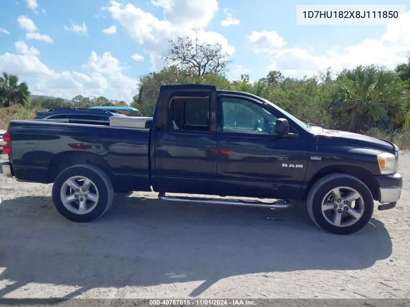 2008 Dodge Ram 1500 Slt VIN: 1D7HU182X8J111850 Lot: 40757815