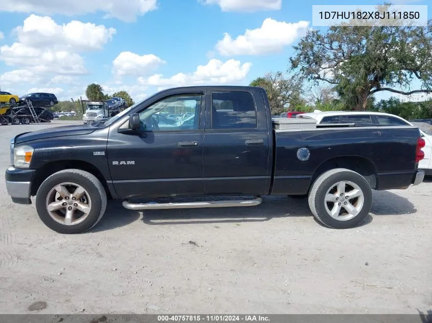 2008 Dodge Ram 1500 Slt VIN: 1D7HU182X8J111850 Lot: 40757815